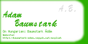 adam baumstark business card