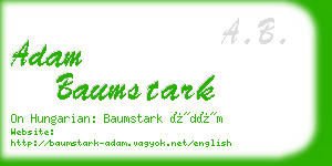 adam baumstark business card